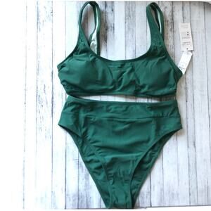 Cupshe two piece bathing suit | Green | Size Small